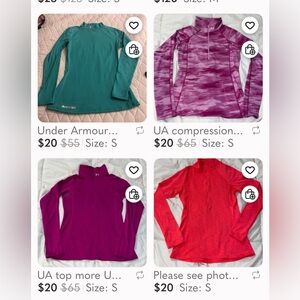 4 Under Armour mock neck original listings with pics in my closet